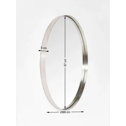 Spiegel|KARE Design Spiegel Curve Round Stainless Steel O100Cm