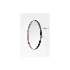 Spiegel|KARE Design Spiegel Curve Round Steel Nature O100Cm