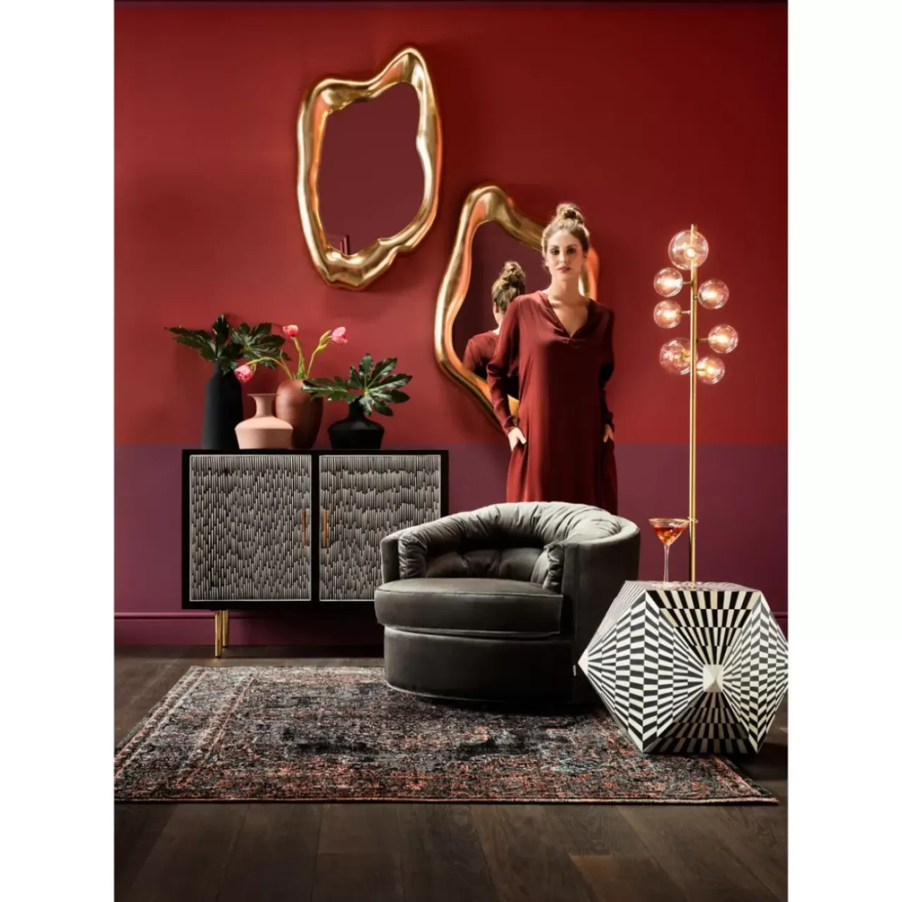 Spiegel|KARE Design Spiegel Hologram Gold 68X117Cm
