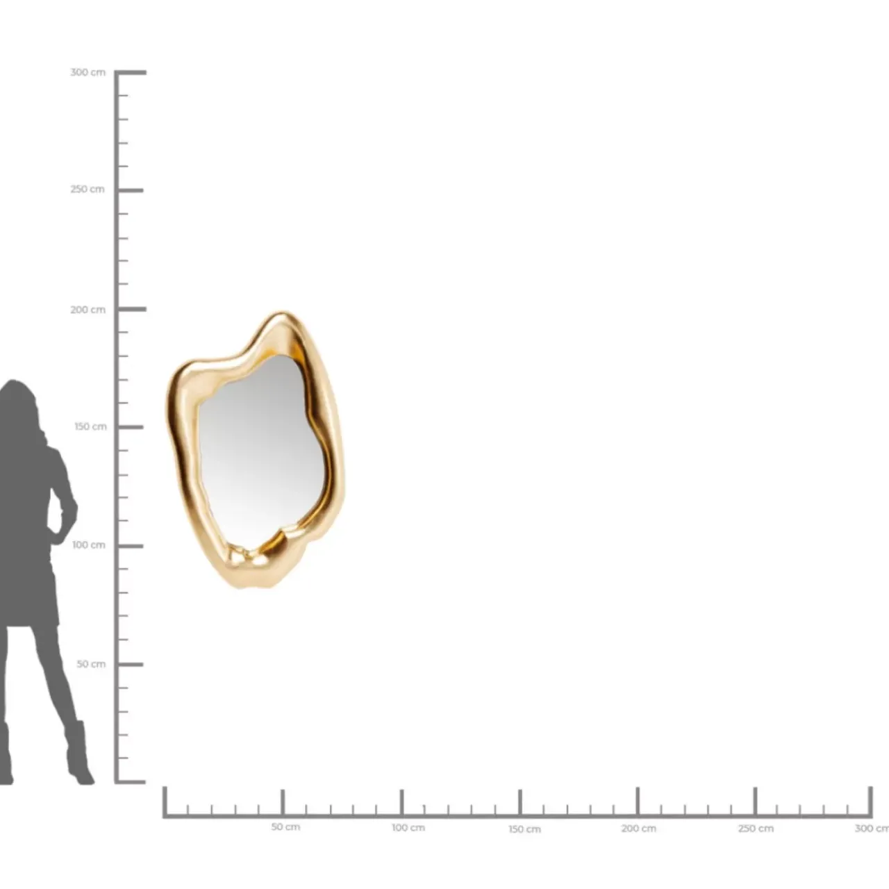 Spiegel|KARE Design Spiegel Hologram Gold 68X117Cm