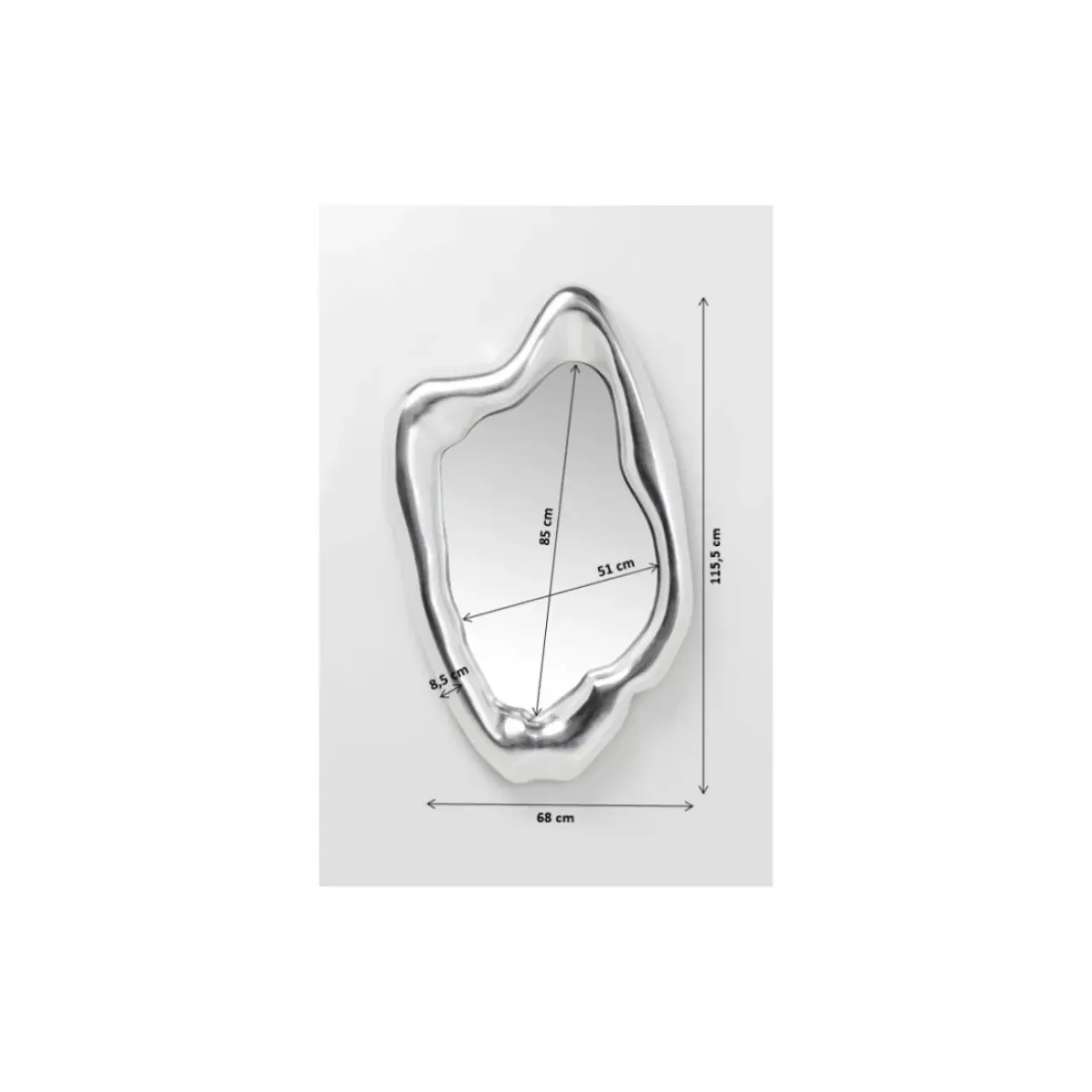 Spiegel|KARE Design Spiegel Hologram Silber 117X68Cm