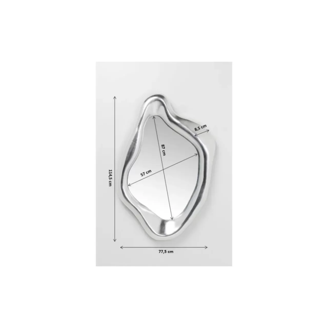 Spiegel|KARE Design Spiegel Hologram Silber 119X76Cm
