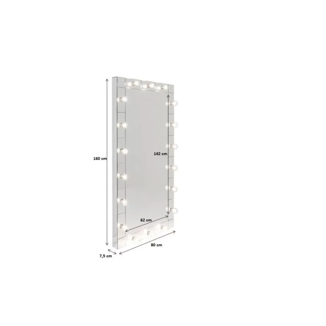 Leuchtobjekte|KARE Design Standspiegel Make Up 160X80