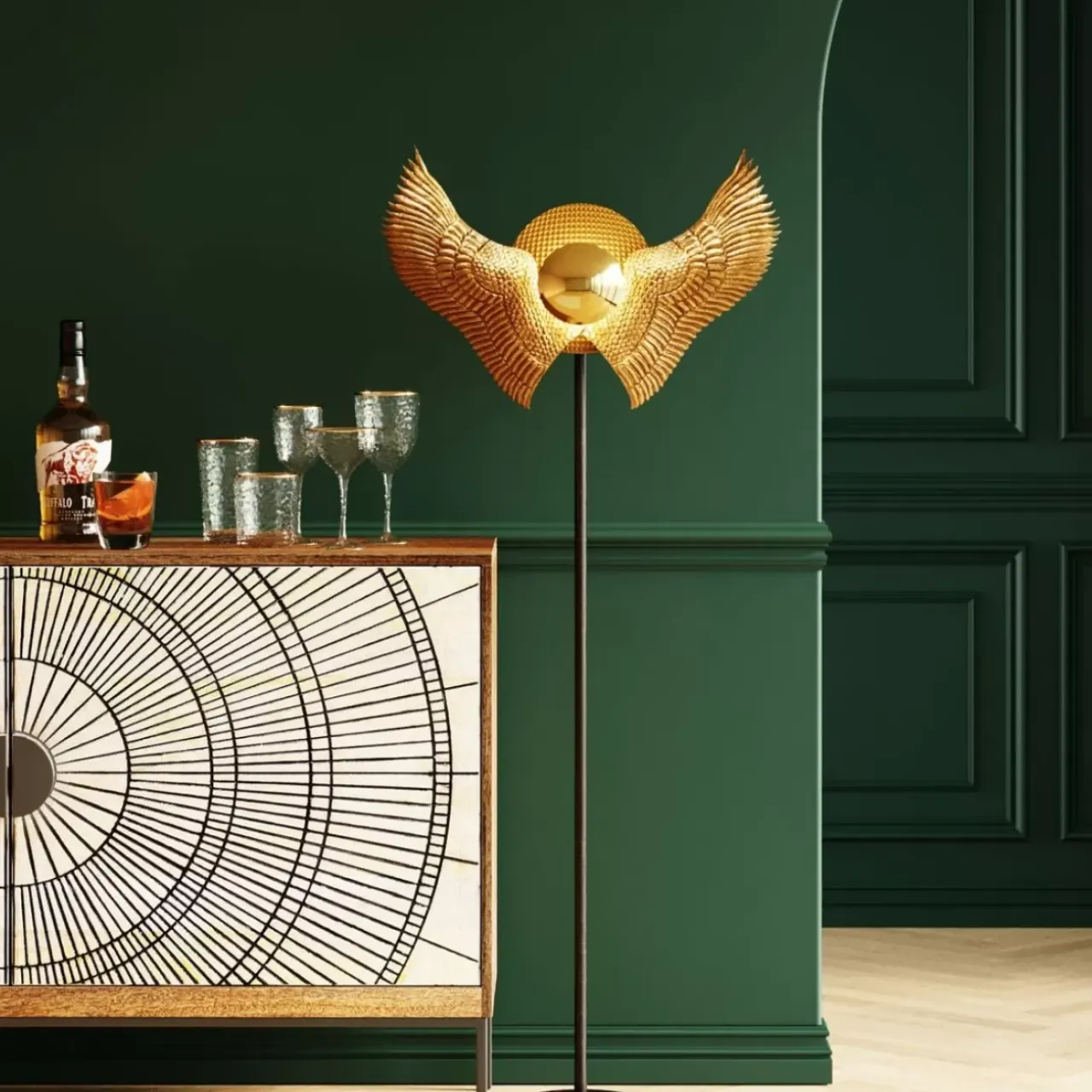 Steh & Bodenleuchten|KARE Design Stehleuchte Bird Wings 168Cm
