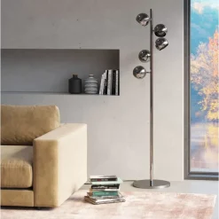 Steh & Bodenleuchten|KARE Design Stehleuchte Calotta Chrome 5Er