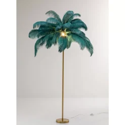 Steh & Bodenleuchten|KARE Design Stehleuchte Feather Palm Grun 165Cm