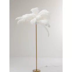 Steh & Bodenleuchten|KARE Design Stehleuchte Feather Palm Weis 165Cm