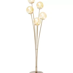 Steh & Bodenleuchten|KARE Design Stehleuchte Five Balls Amber Brass