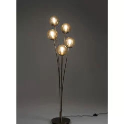 Steh & Bodenleuchten|KARE Design Stehleuchte Five Balls Amber Brass