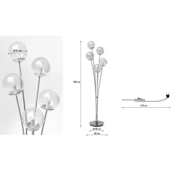 Steh & Bodenleuchten|KARE Design Stehleuchte Five Balls Matt Schwarz