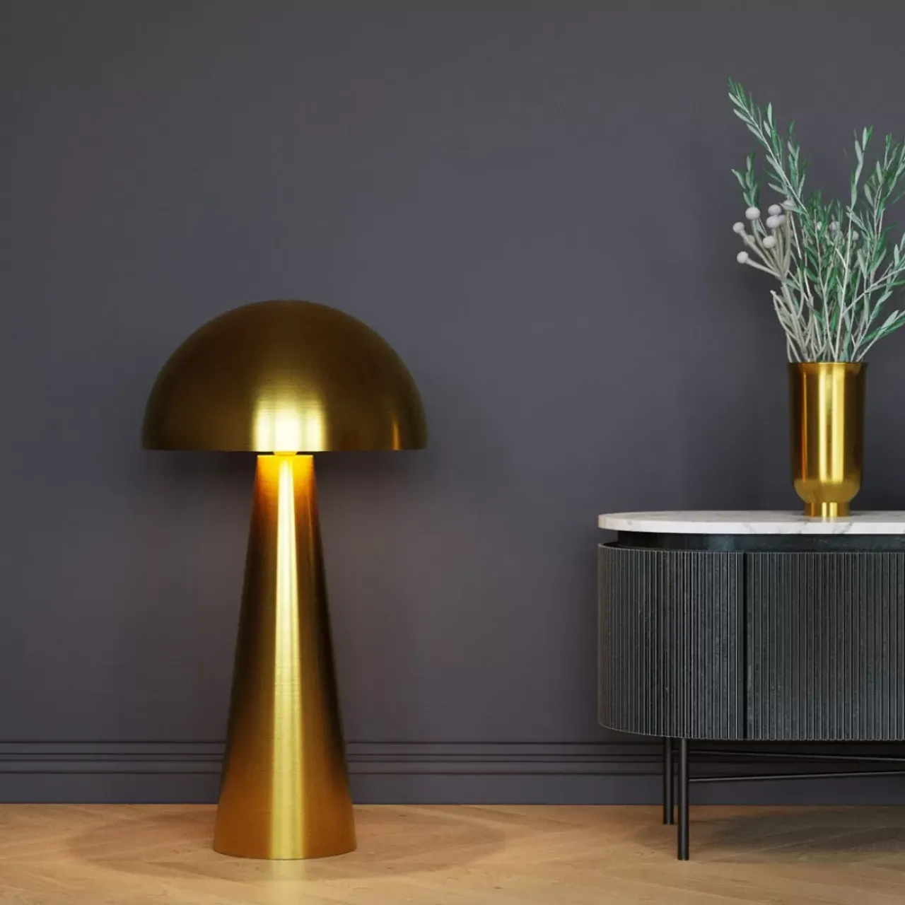 Steh & Bodenleuchten|KARE Design Stehleuchte Loungy Gold 95Cm