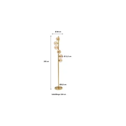Steh & Bodenleuchten|KARE Design Stehleuchte Scala Balls Brass 160Cm