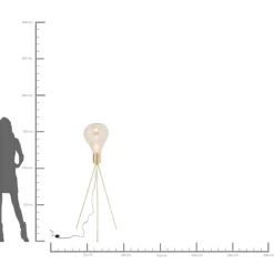 Steh & Bodenleuchten|KARE Design Stehleuchte Tripod Pear 160Cm