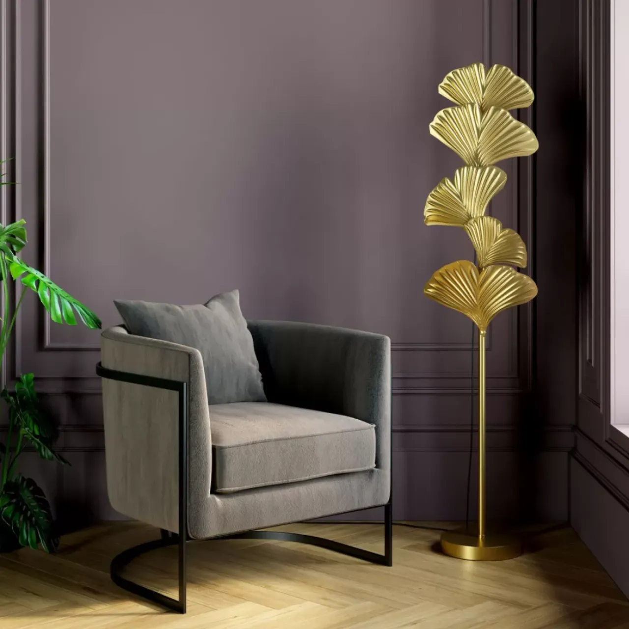 Steh & Bodenleuchten|KARE Design Stehleuchte Yuva Gold 160Cm