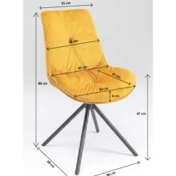 Stühle|KARE Design Stuhl Mila Gelb