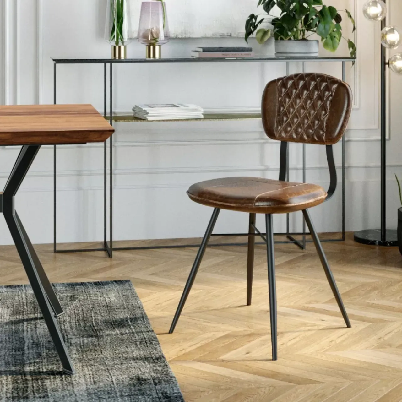 Stühle|KARE Design Stuhl Samba Leder Braun