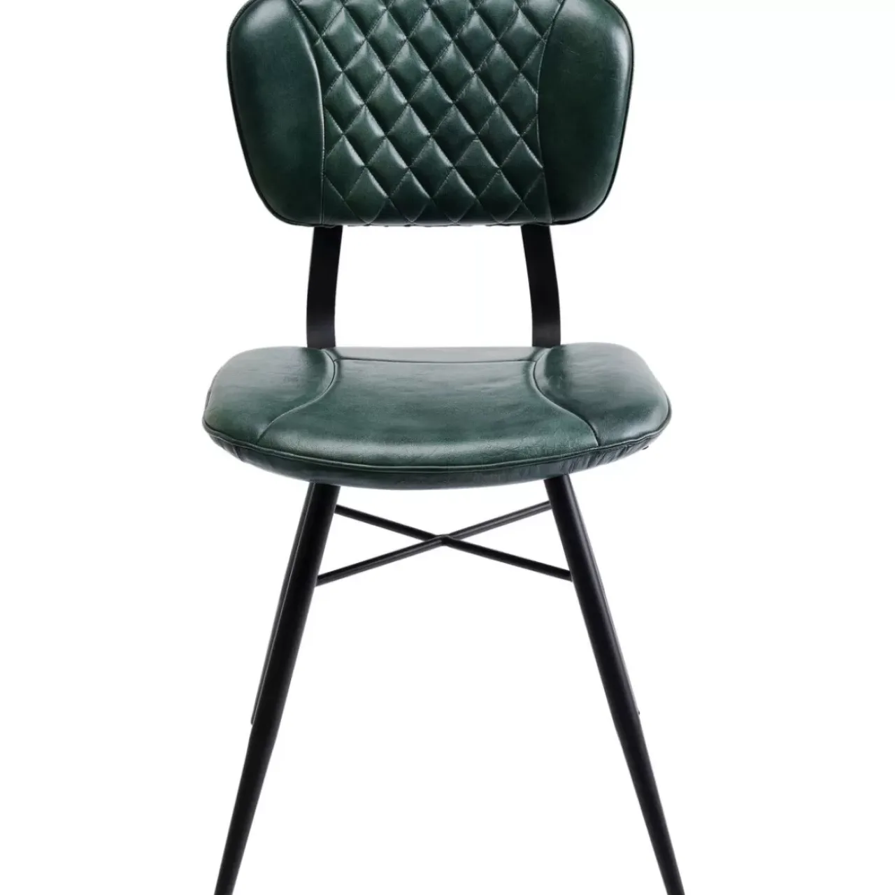 Stühle|KARE Design Stuhl Samba Leder Dunkelgrun