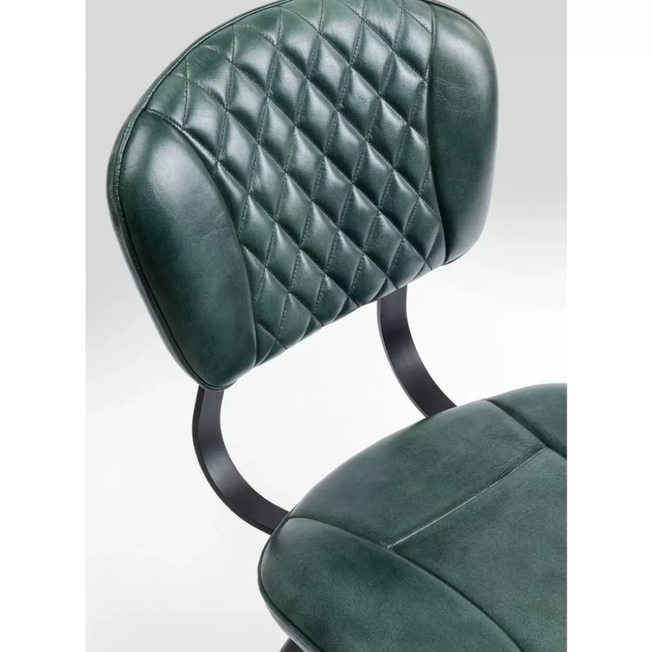Stühle|KARE Design Stuhl Samba Leder Dunkelgrun