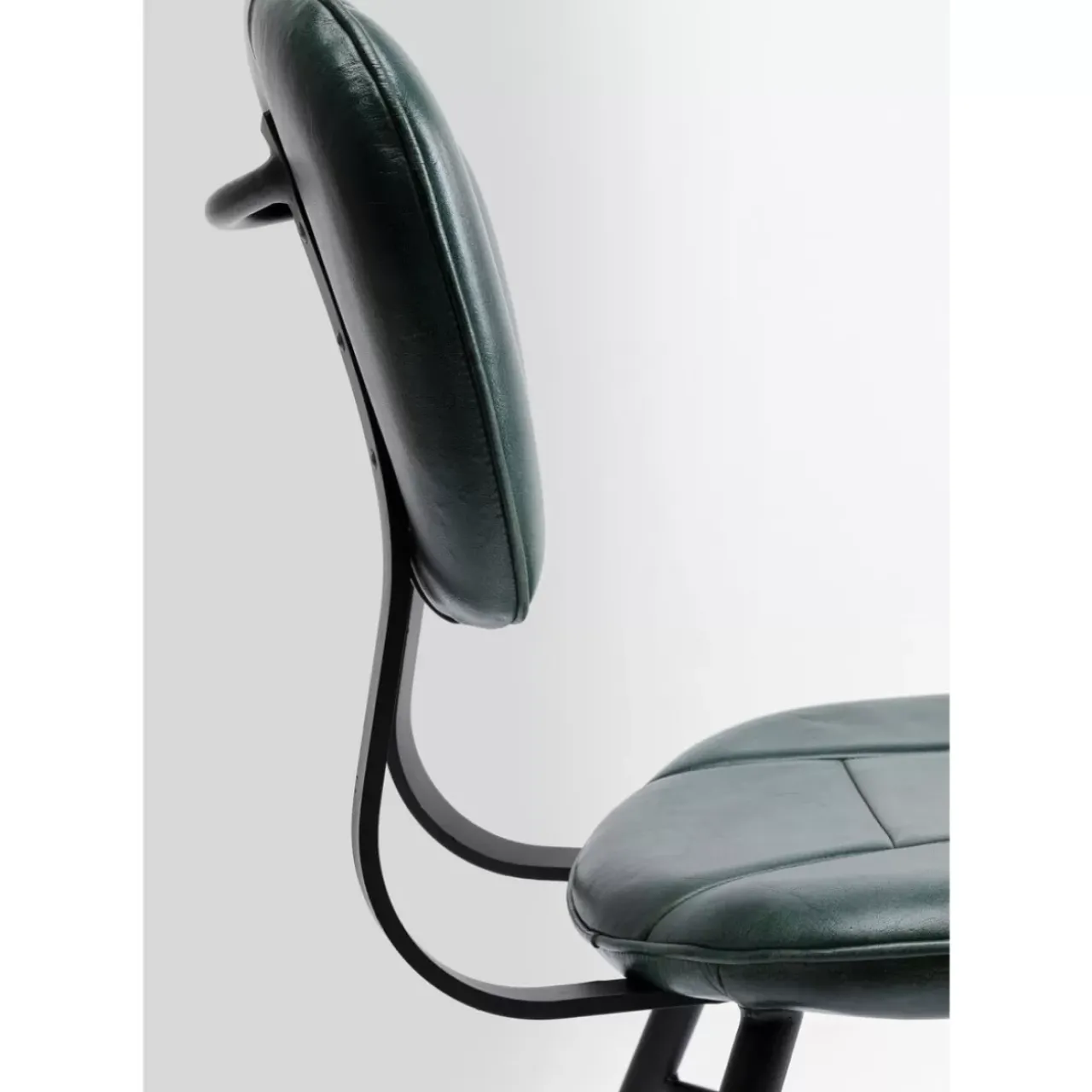 Stühle|KARE Design Stuhl Samba Leder Dunkelgrun