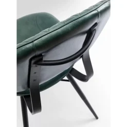 Stühle|KARE Design Stuhl Samba Leder Dunkelgrun