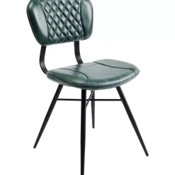 Stühle|KARE Design Stuhl Samba Leder Dunkelgrun