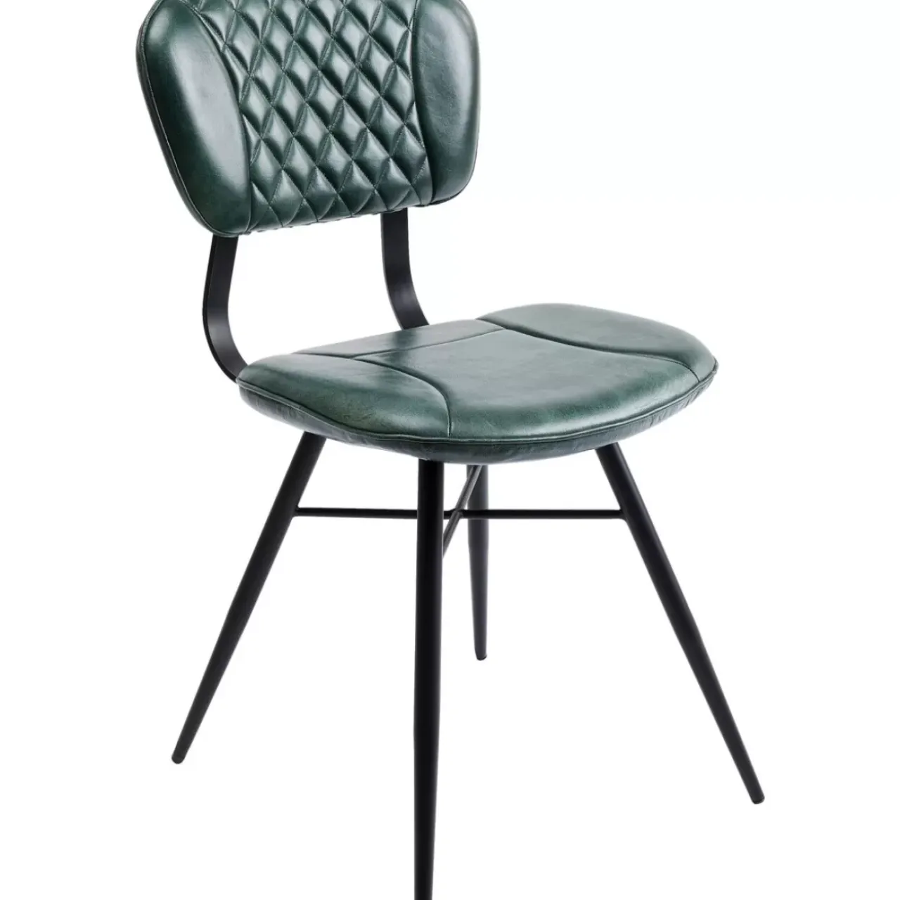 Stühle|KARE Design Stuhl Samba Leder Dunkelgrun