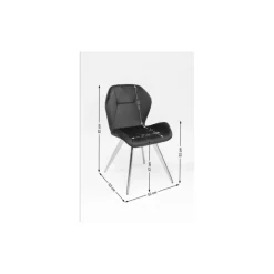 Stühle|KARE Design Stuhl Viva Grau Chrom