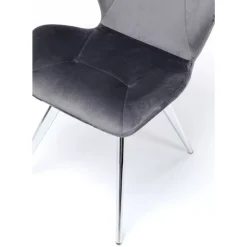 Stühle|KARE Design Stuhl Viva Grau Chrom
