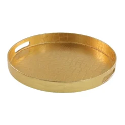 Geschirr & Tischaccessoires|KARE Design Tablett In Schlangenoptik Gold