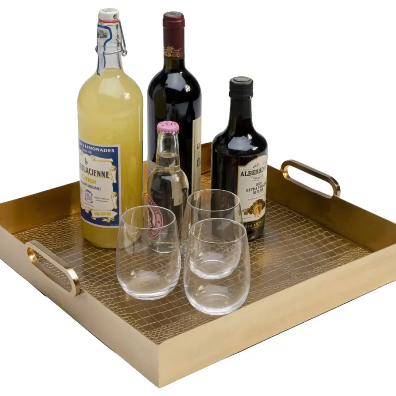 Geschirr & Tischaccessoires|KARE Design Tablett Serpente 42X41Cm