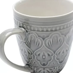 Geschirr & Tischaccessoires|KARE Design Tasse Sicilia Mandala Grau