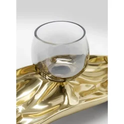 Deko & Geschenkartikel|KARE Design Teelichthalter 3 Jade Gold (4/Tlg.)