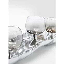 Deko & Geschenkartikel|KARE Design Teelichthalter 3 Jade Silber