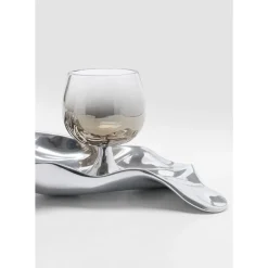 Deko & Geschenkartikel|KARE Design Teelichthalter 3 Jade Silber