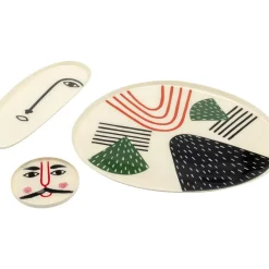 Deko & Geschenkartikel|KARE Design Teller Abstract Counterpart (3-Tlg.)