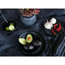 Geschirr & Tischaccessoires|KARE Design Teller Organic Black O20Cm