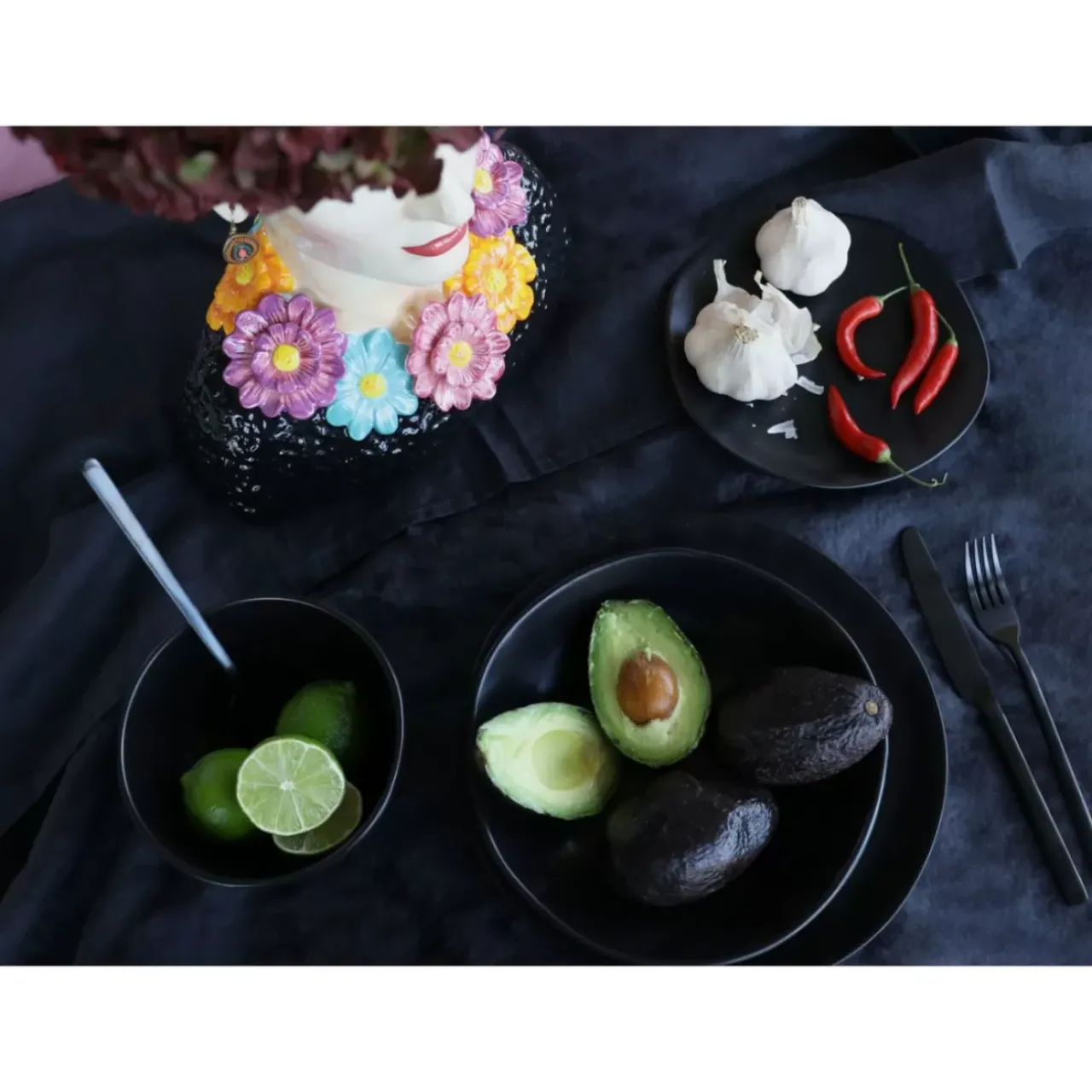 Geschirr & Tischaccessoires|KARE Design Teller Organic Black O26Cm