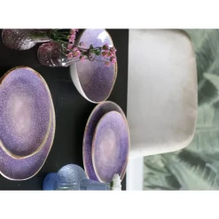 Geschirr & Tischaccessoires|KARE Design Teller Shirley Violett O26Cm