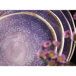 Geschirr & Tischaccessoires|KARE Design Teller Shirley Violett O26Cm