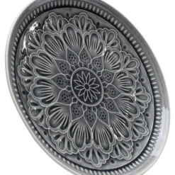 Geschirr & Tischaccessoires|KARE Design Teller Sicilia Mandala Grau O27Cm