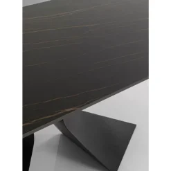 Outdoormöbel|KARE Design Tisch Gloria Outdoor Keramik Schwarz 180X90Cm
