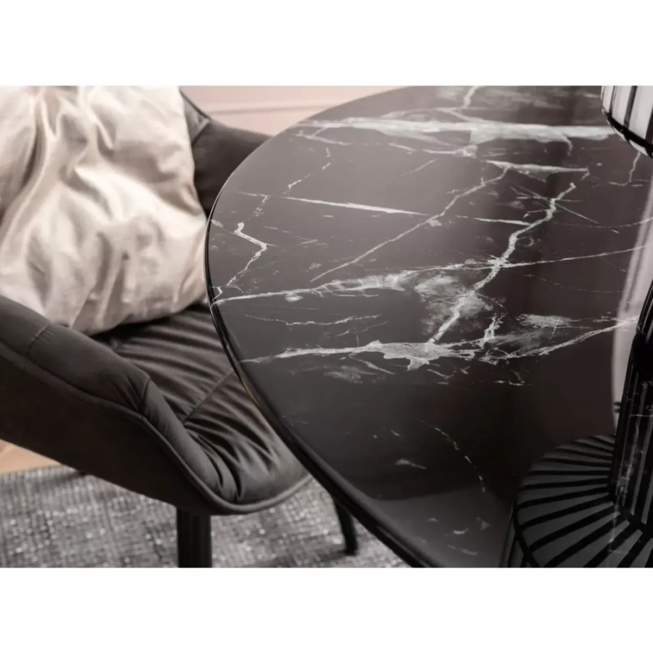 Tische|KARE Design Tisch Solo Marble Schwarz O110