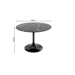 Tische|KARE Design Tisch Solo Marble Schwarz O110