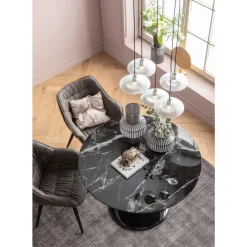 Tische|KARE Design Tisch Solo Marble Schwarz O110