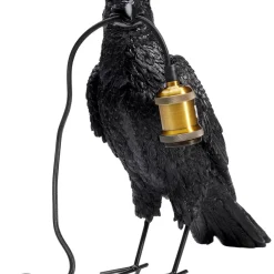 Tischleuchten|KARE Design Tischleuchte Animal Crow Matt Schwarz