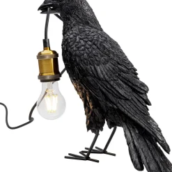 Tischleuchten|KARE Design Tischleuchte Animal Crow Matt Schwarz