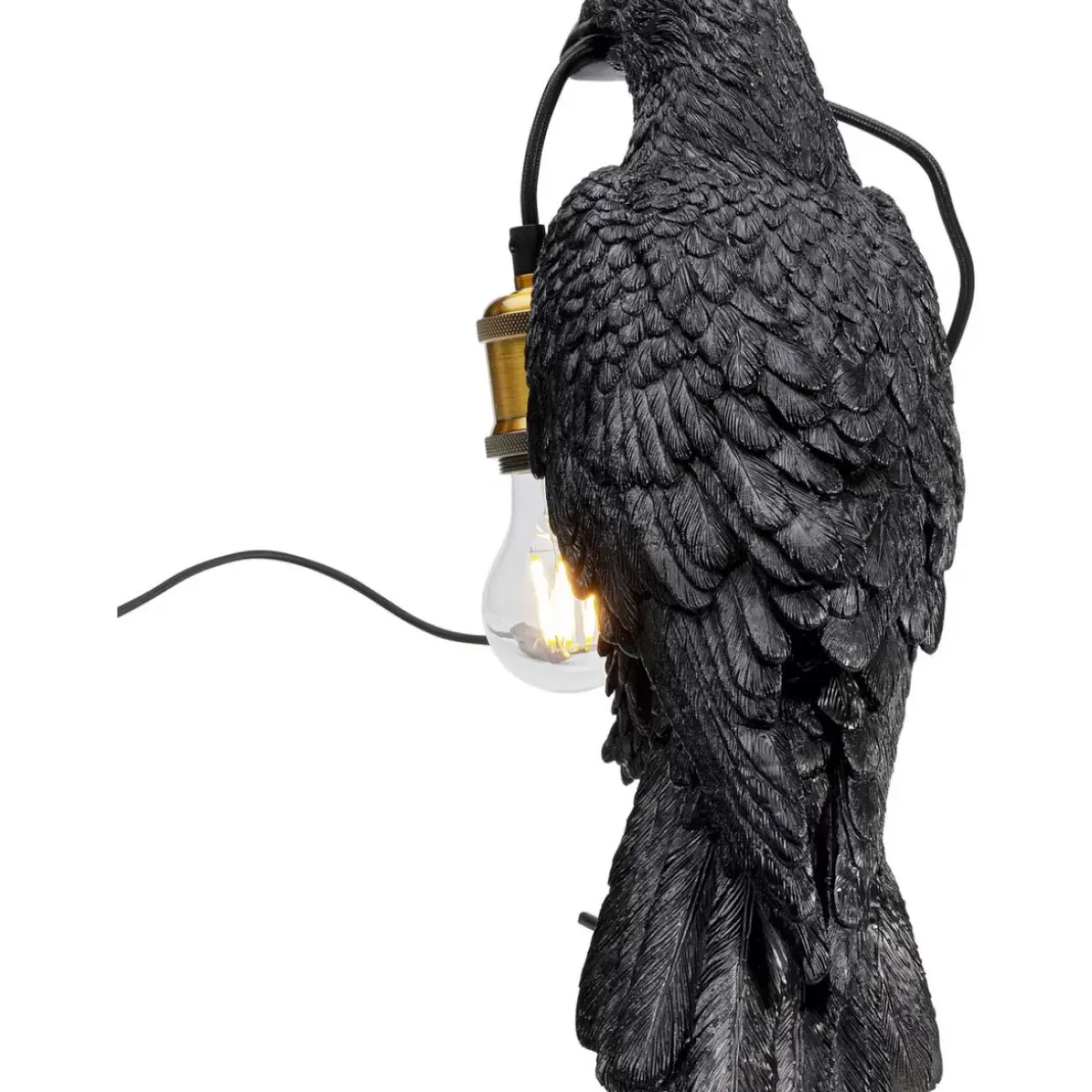 Tischleuchten|KARE Design Tischleuchte Animal Crow Matt Schwarz