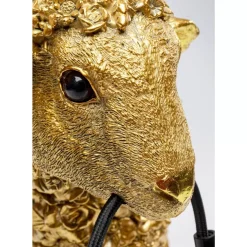 Tischleuchten|KARE Design Tischleuchte Animal Flower Sheep Gold 36Cm
