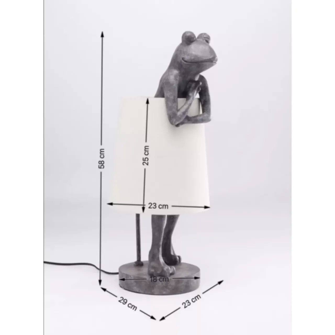 Tischleuchten|KARE Design Tischleuchte Animal Frog Grau