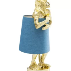 Tischleuchten|KARE Design Tischleuchte Animal Monkey Gold Blau